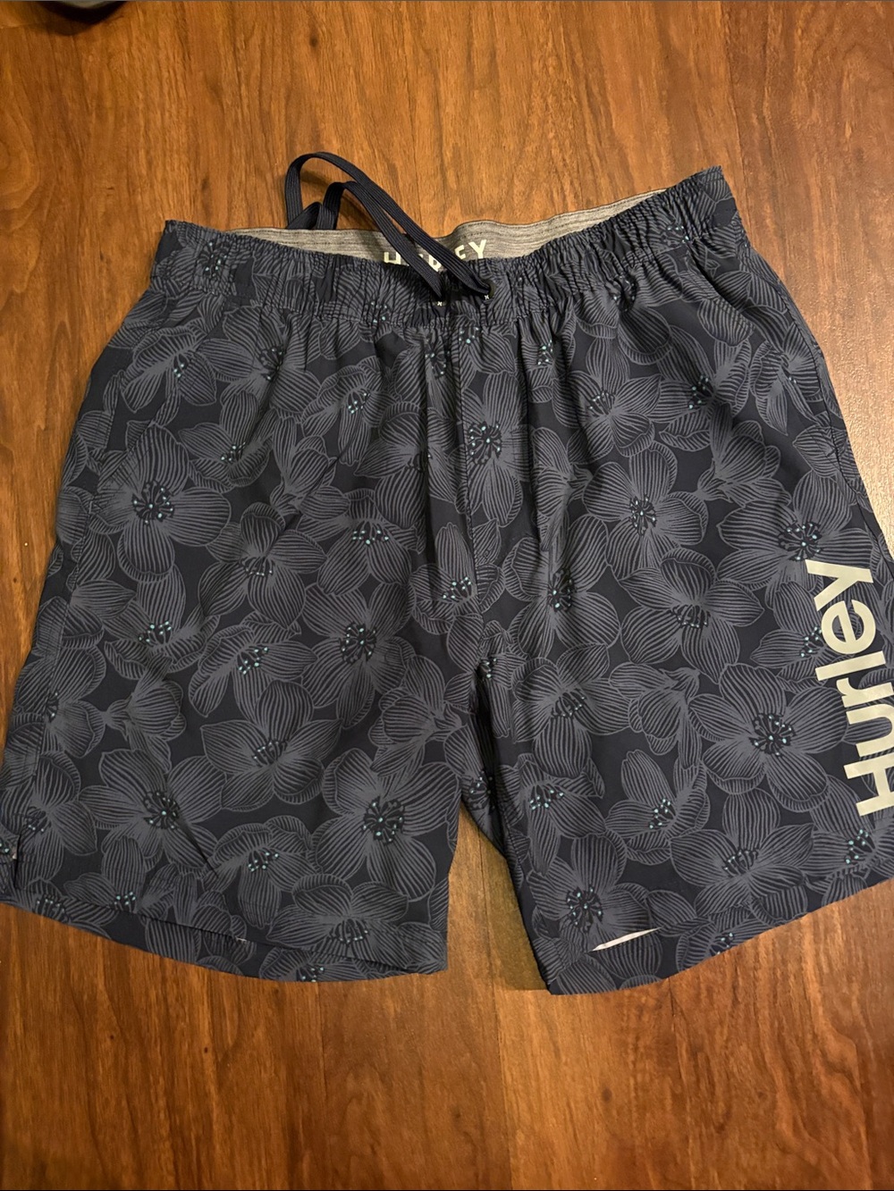 Hurley Navy Floral Swim Shorts man
